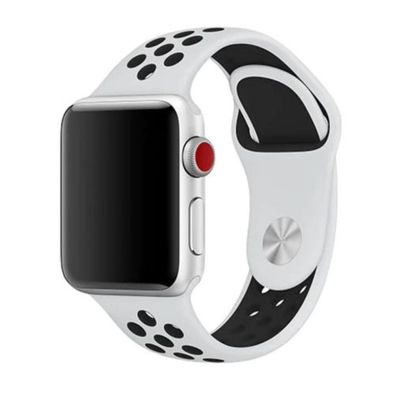 ❤️NEW White Black Sport Band For Apple Watch - Picture 2 of 4